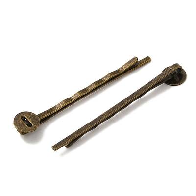 Antique Bronze Iron Hair Bobby Pin Findings