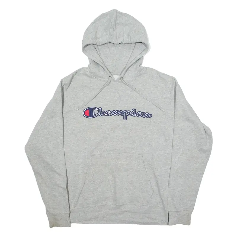 CHAMPION Mens Grey Hoodie L