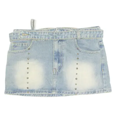 EGO Womens Mini Skirt Blue Short Denim S