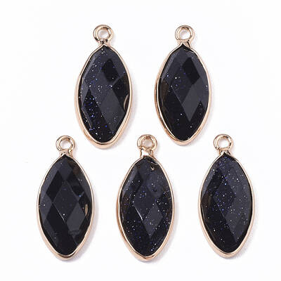 Synthetic Blue Goldstone Pendants