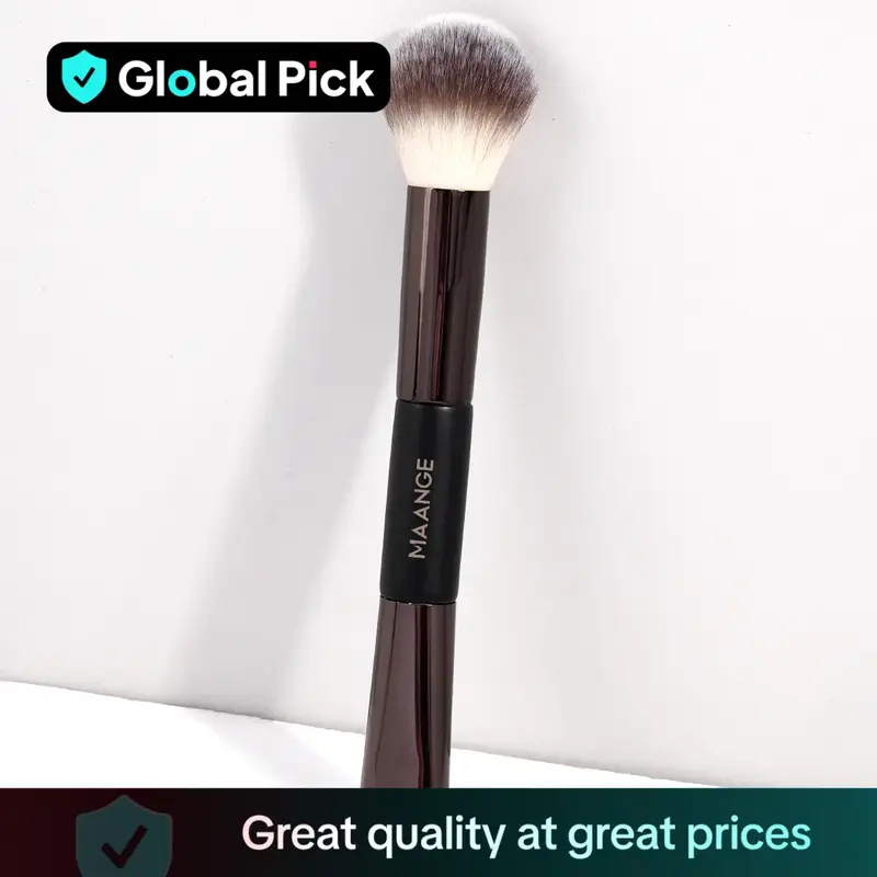 Dual Head Makeup Brush, 1 Count Blush Brush, Loose Powder Brush, Nose Shadow Brush, Highlighting Brush, Makeup Tools Gift for...