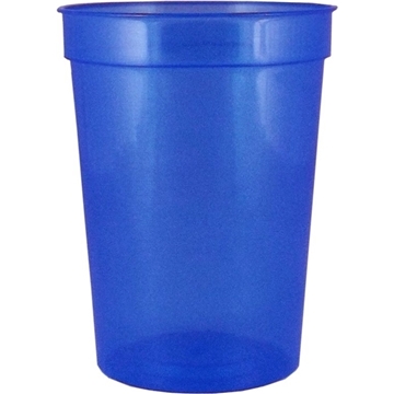100 Promotional 12 oz Smooth Plastic Stadium Cup - BPA Free & USA ...