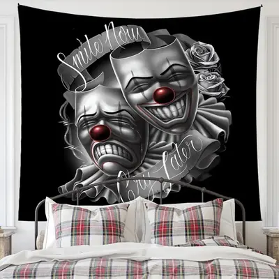 Room Decor Art Face Pattern Tapestries, Home Decor Wall Hanging Art Decor for Home Living Room Bedroom, Bedroom Decor, Men Gi...
