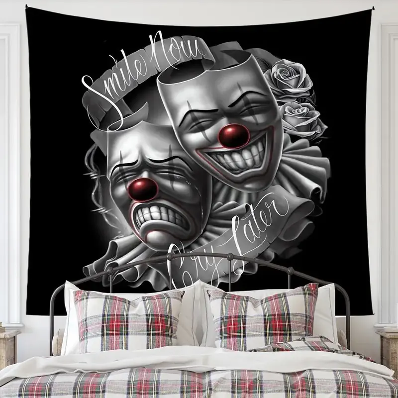 Room Decor Art Face Pattern Tapestries, Home Decor Wall Hanging Art Decor for Home Living Room Bedroom, Bedroom Decor, Men Gi...