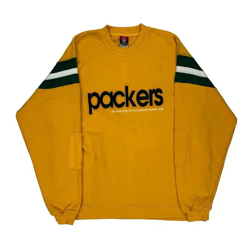 Green Bay Packers Reebok Nfl Sweatshirt - XL Yellow Cotton