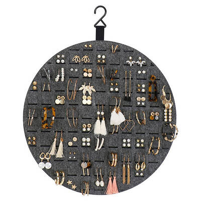 Wall-mounted Felt Cloth Jewelry Storage Rack