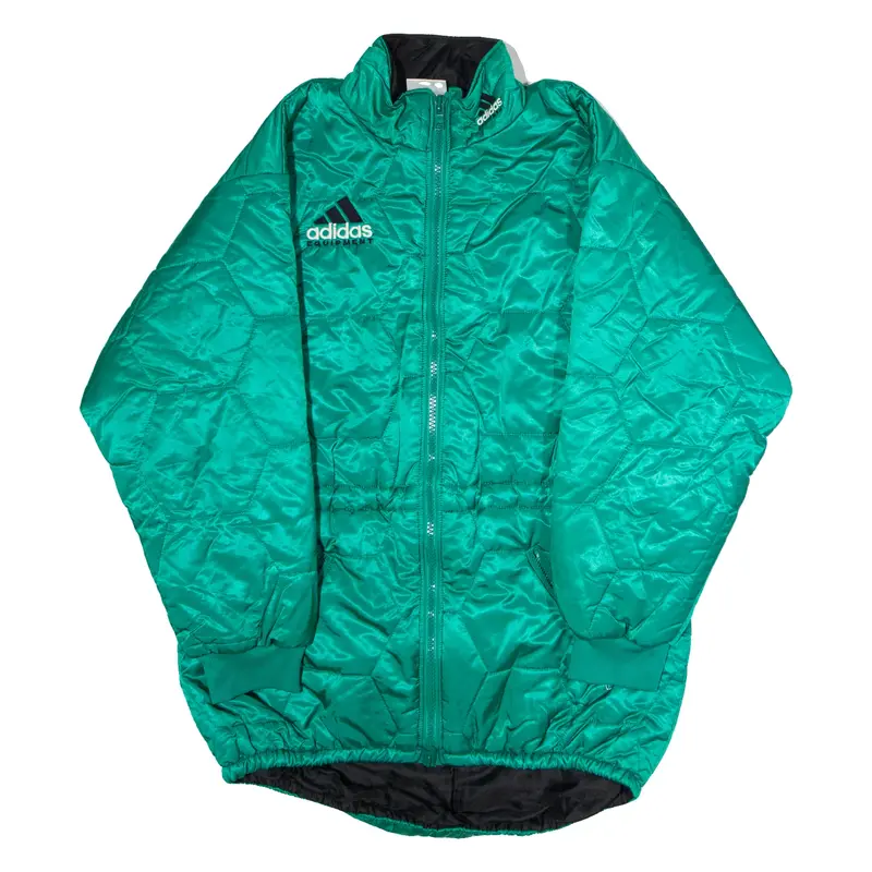 ADIDAS Equipment Mens Quilted Coat Green 90s L