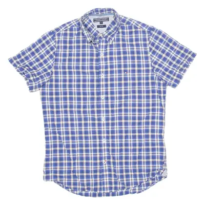 TOMMY HILFIGER Slim Fit Mens Shirt Blue Check S