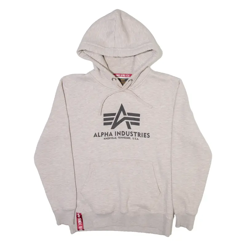 ALPHA INDUSTRIES Mens Grey Hoodie M