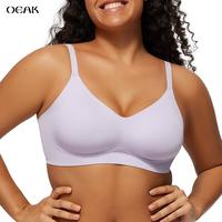 OEAK Women Breathable Adjustable Wireless Full Coverage Sport Everyday Seamless Bra No Underwire Comfort Push Up Bras