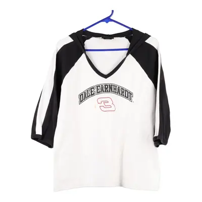 Dale Earnhardt 3 Chase Authentics Nascar Hoodie - Large White Cotton Blend