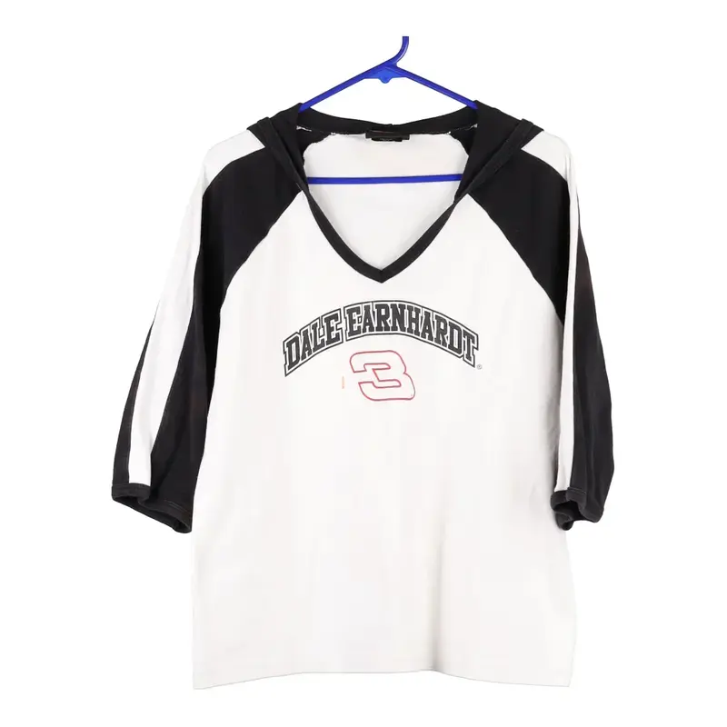 Dale Earnhardt 3 Chase Authentics Nascar Hoodie - Large White Cotton Blend