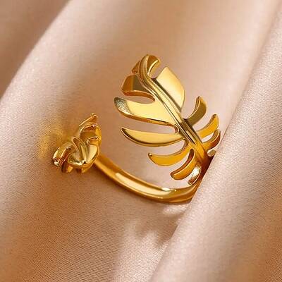 304 Stainless Steel Adjustable Open Cuff Rings for Women