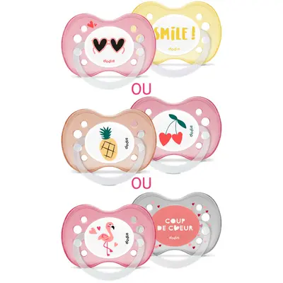 Dodie Anatomical Pacifier - +6 months - Rose (Random Patterns) - A70