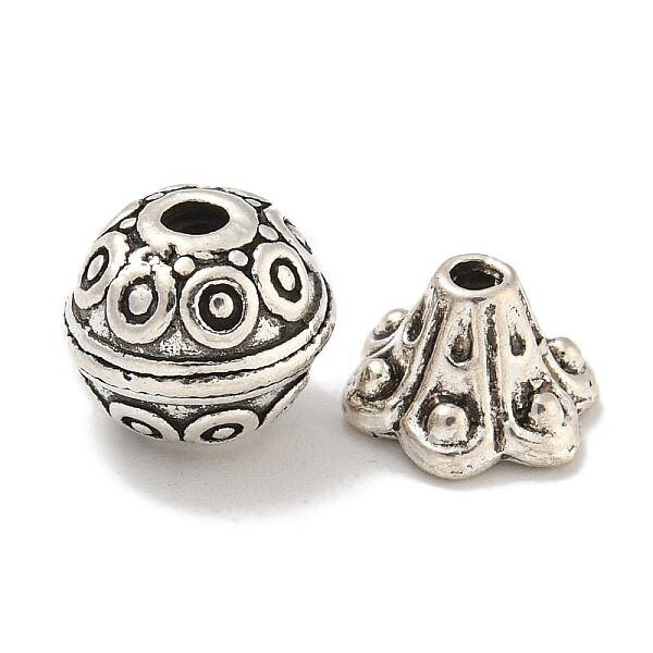 Tibetan Style Alloy 3 Hole Guru Beads