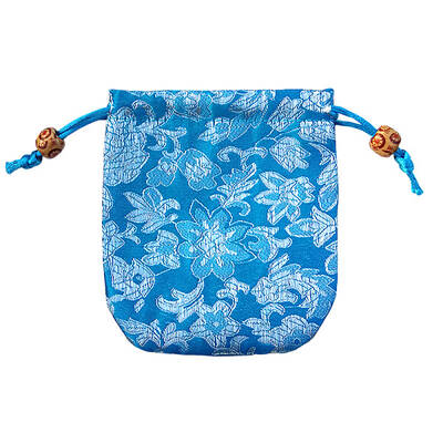 Chinese Style Flower Pattern Satin Jewelry Packing Pouches