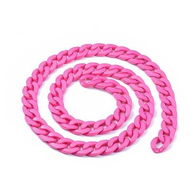 Handmade Opaque Acrylic Curb Chains