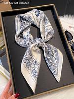 Random Paisley Pattern Bandana, Fashionable Soft Comfortable Paisley Print Scarf for Women & Girls, Casual Versatile Scarf fo...