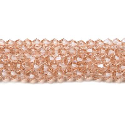 Transparent Electroplate Glass Beads Strands