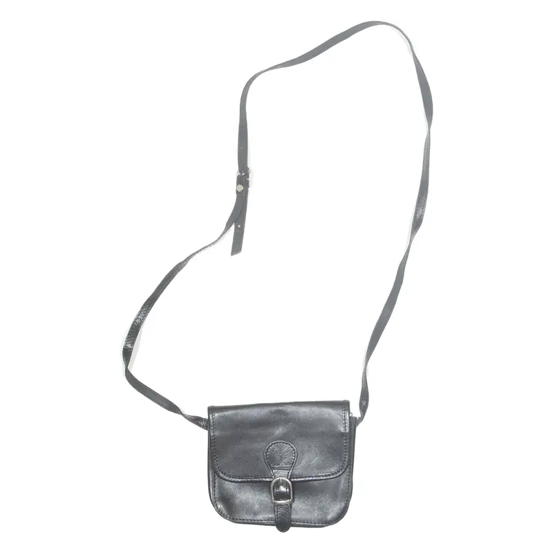Womens Crossbody Bag Black Leather 90s
