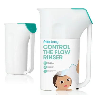 Frida Baby Control The Flow Bath Rinse Cup | Rinser Cup to Wash Hair + Body | Rinser Cup for Bath Time with Easy Grip Handle ...