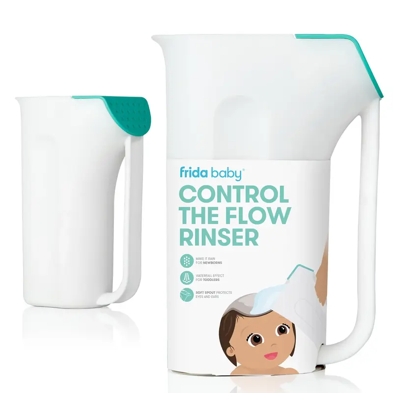 Frida Baby Control The Flow Bath Rinse Cup | Rinser Cup to Wash Hair + Body | Rinser Cup for Bath Time with Easy Grip Handle ...
