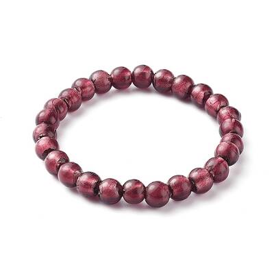 Handmade Silver Foil Glass Beaded Stretch Bracelets