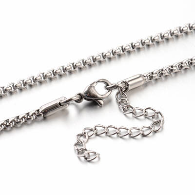 Tarnish Resistant 304 Stainless Steel Box Chain Necklaces