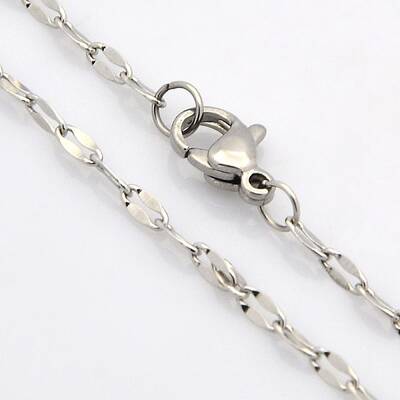 Tarnish Resistant 304 Stainless Steel Dapped Cable Chain Necklaces for Men
