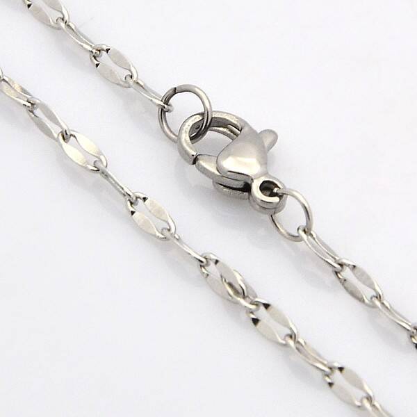 Tarnish Resistant 304 Stainless Steel Dapped Cable Chain Necklaces for Men