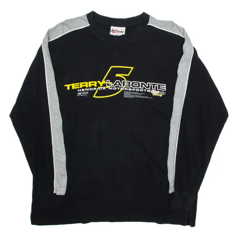 CHASE NASCAR Terry Labonte Mens T-Shirt Black Long Sleeve L