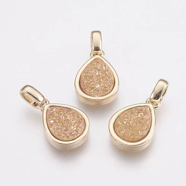 Natural Druzy Agate Pendants
