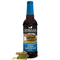 Syruvia Sugar Free Dubai Chocolate Coffee Syrup - 25.4 fl oz Premium Coffee Flavoring- 0 Calorie, Gluten Free, Ideal for Drin...