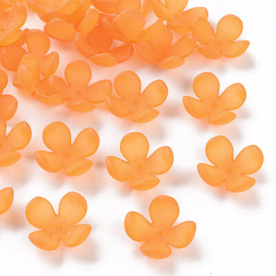 Frosted Acrylic Bead Caps