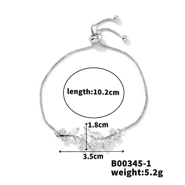 Fashionable European and American Style Rhinestone Slider Bracelets