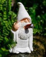 Funny Garden Gnome Statue, 5.9in for Fairy Garden, Indoor or Outdoor Lawn Garden Christmas Decorations