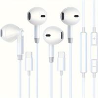 2 PACK TYPE-C earphone USB C Headphone for iPhone 16/15/iPhone 16/15 Pro Max Samsung S24 Ultra A54 A53 A55 Galaxy S23 FE S22 ...