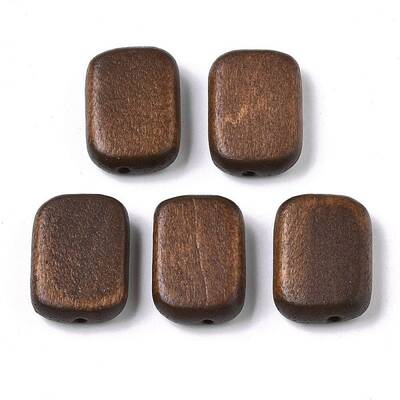Painted Natural Wood Beads