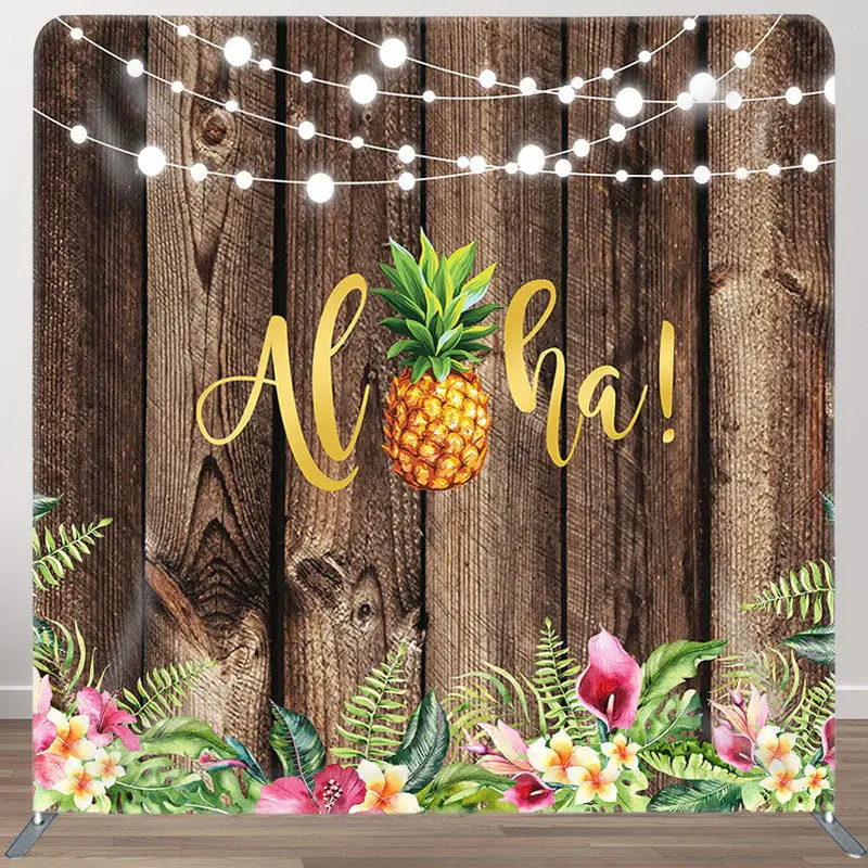 Aperturee Wooden And Floral Fabric Backdrop Cover for Birthday - Aperturee