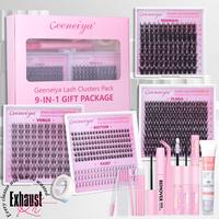 [NATURAL]Geeneiya 5 Styles Lash Clusters Kit, Mermaid/ Venus/ Flora/ Bottom and Fairy Eyelash Clusters Extensions with Everyt...