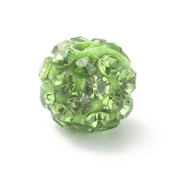 Rhinestone Pave Disco Ball Beads