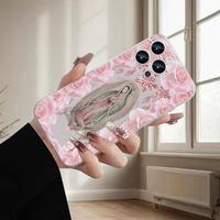 [KQ]Popular Creative Phone Case with Virgin Mary Design for iPhone 16/15/14/13/12/11/XS/XR/X/7/8 Plus/Pro/Max/Mini - a stylis...