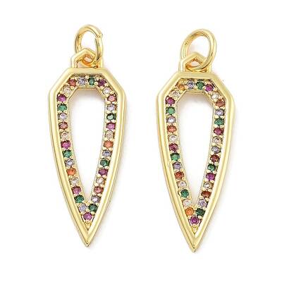 Rack Plating Brass Micro Pave Cubic Zirconia Pendants