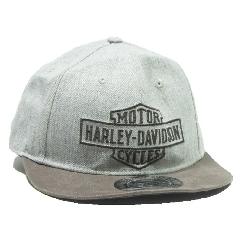 HARLEY DAVIDSON Mens Snapback Cap Grey Wool M