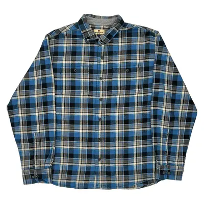 Woolrich Checked Shirt - 3XL Blue Cotton