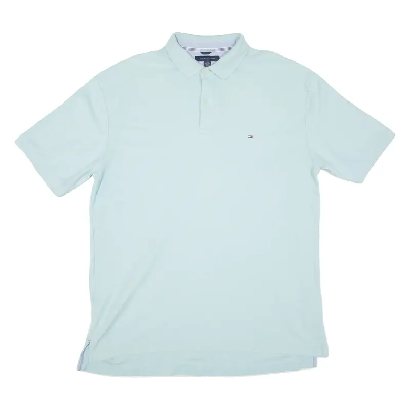 TOMMY HILFIGER Mens Polo Shirt Blue 2XL
