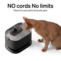 PETLIBRO Cat Water Fountain,Wireless Pet Fountain, Battery Operated, with Quiet Pump,Stainless Steel Tray,Easy to Clean, BPA-...