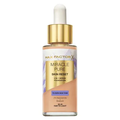 Foundation Max Factor Miracle Pure Skin Reset 2 in 1 Serum Foundation 30-40 from light to light (30 ml)