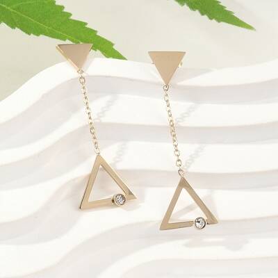 304 Stainless Steel Rhinestone Stud Earrings