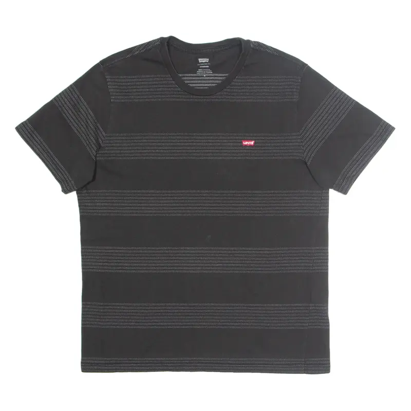 LEVI'S Striped Mens T-Shirt Grey M
